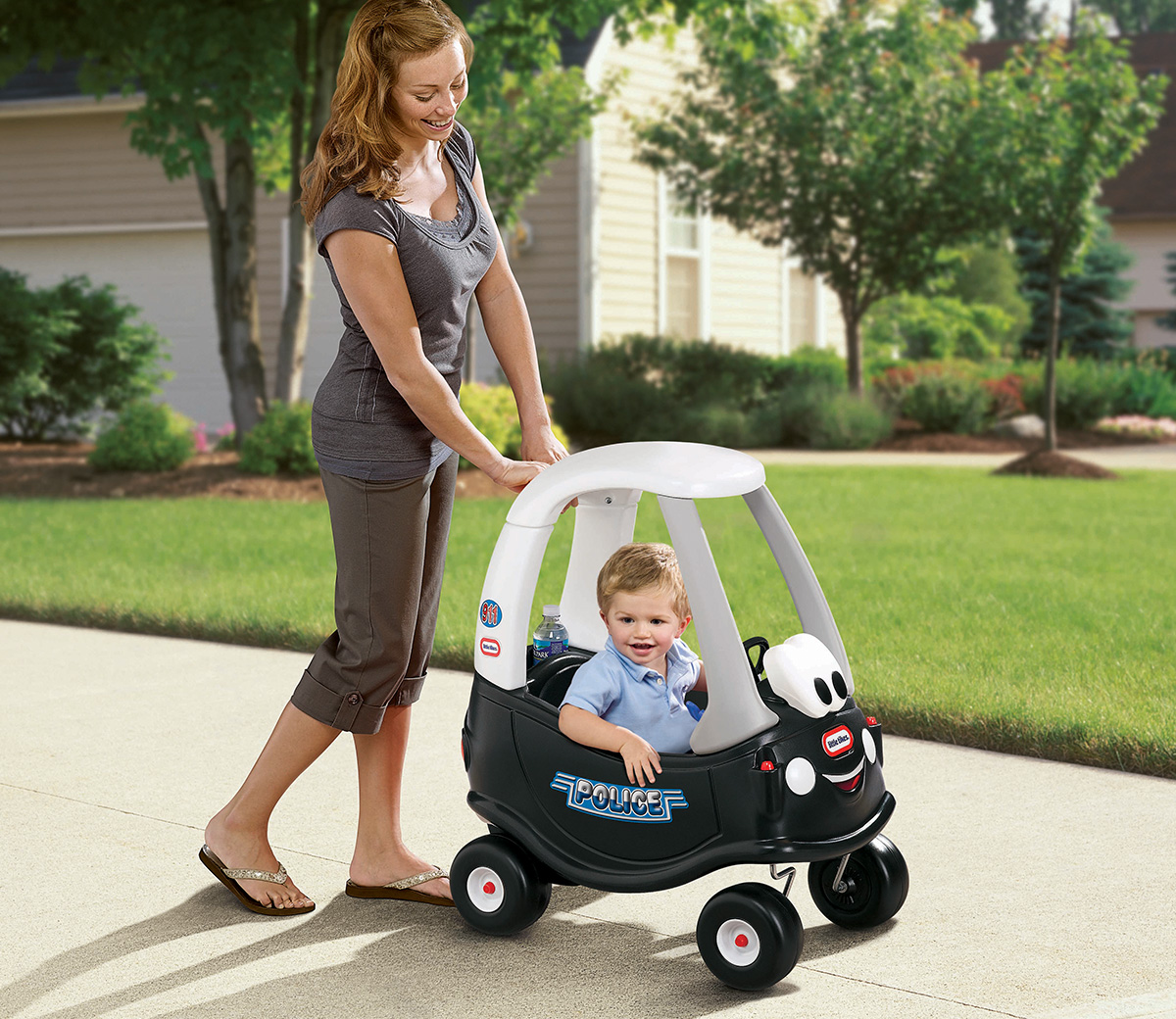 Xe ô tô chòi chân cảnh sát Little Tikes