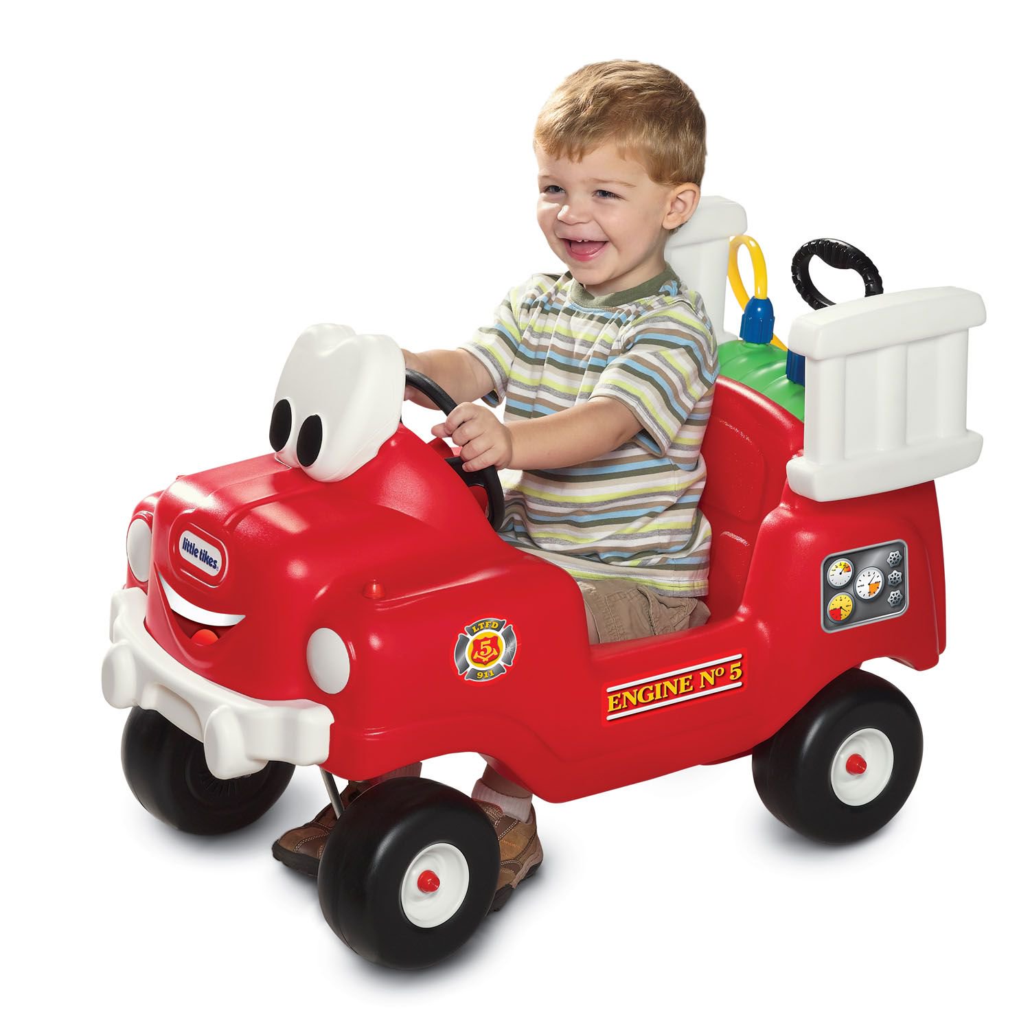 Xe chòi chân mui trần cứu hỏa Little Tikes 