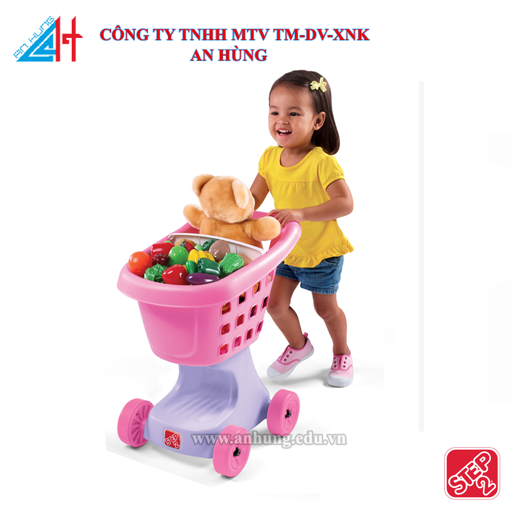 Xe đẩy siêu thị màu hồng STEP 2