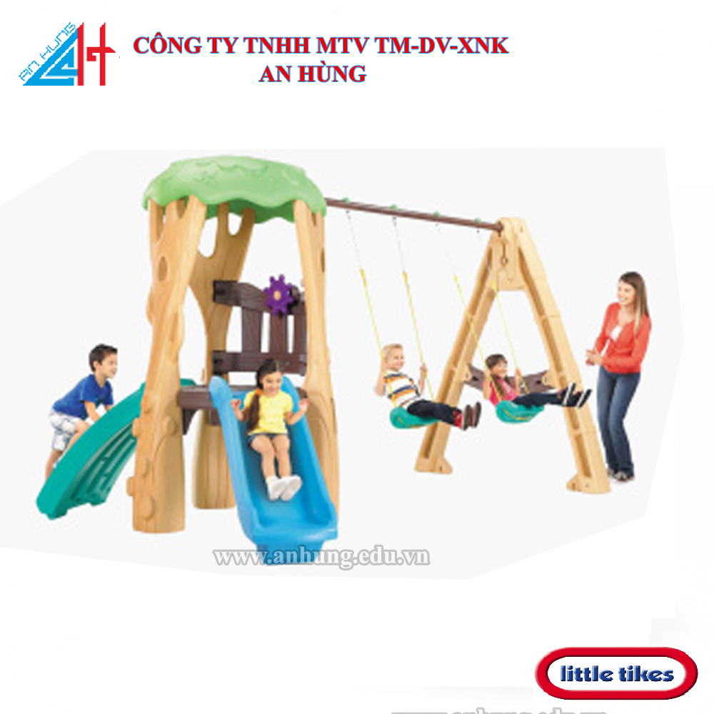 Bộ nhà cầu trượt, xích đu liên hoàn Little Tikes