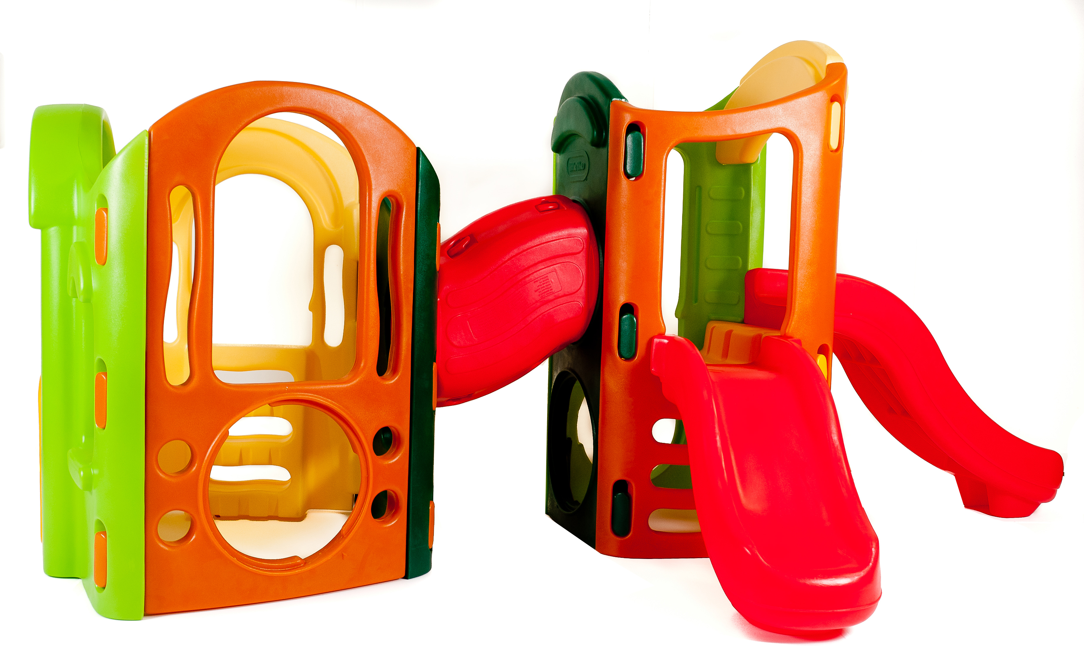 Bộ nhà cầu trượt đôi, hầm chui hai khối liên hoàn 8 trong 1 Little Tikes 