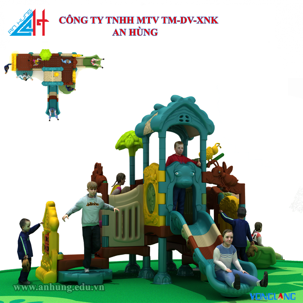 Bộ liên hoàn cầu trượt ngoài trời YL-Y077-01