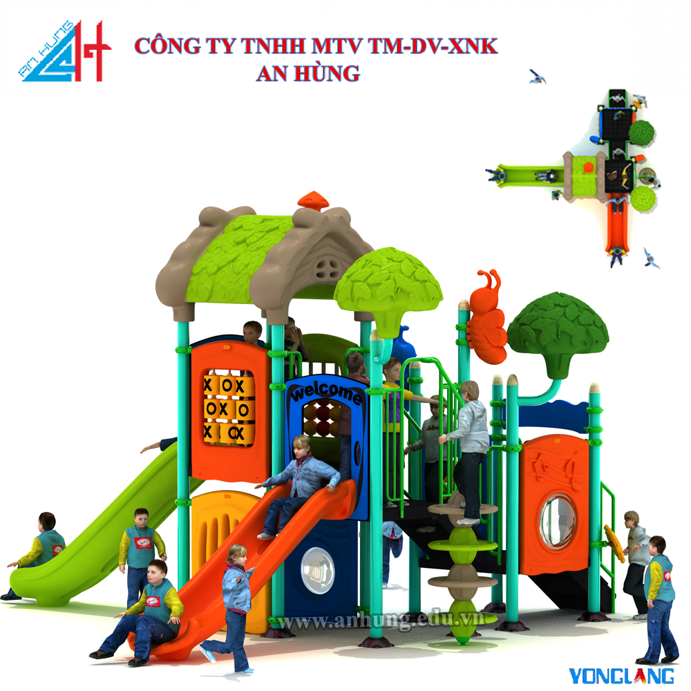 Bộ liên hoàn cầu trượt ngoài trời YL-E047